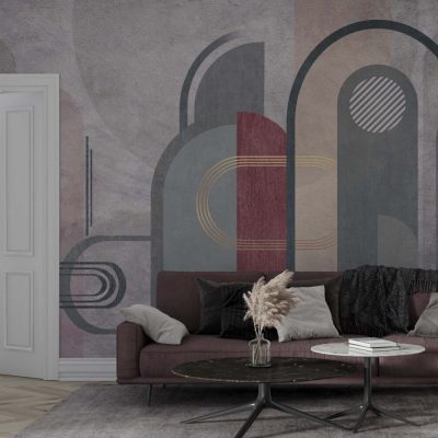 Soft Renklerin Huzuruyla Geometrik Desenler Duvar Kağıdı