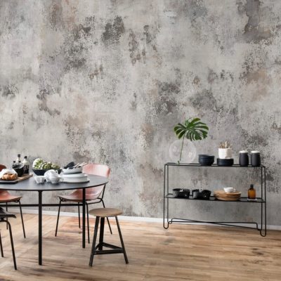 Modern Beton Sıva Görünümlü Duvar Kağıdı
