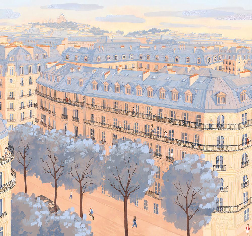 Romantik Şehir Paris Sokaklarının Büyüleyici Atmosferi Duvar Kağıdı