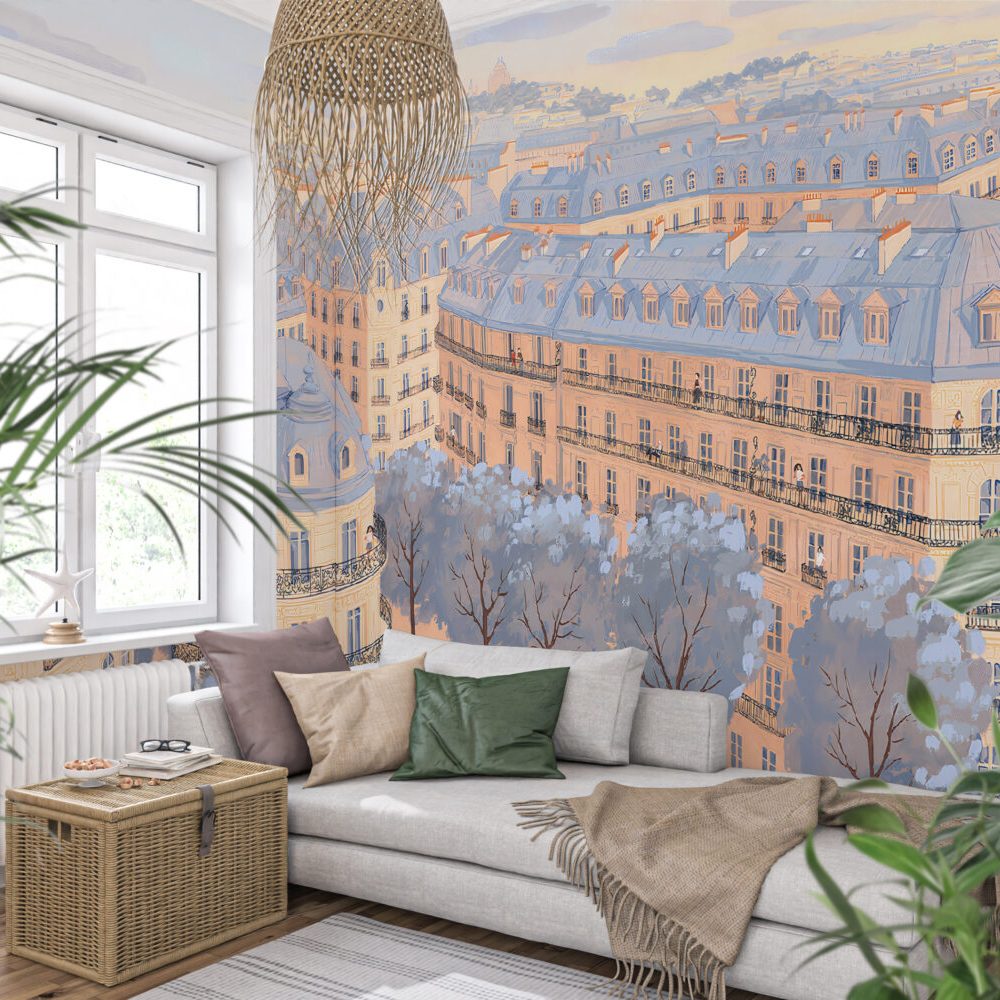 Romantik Şehir Paris Sokaklarının Büyüleyici Atmosferi Duvar Kağıdı