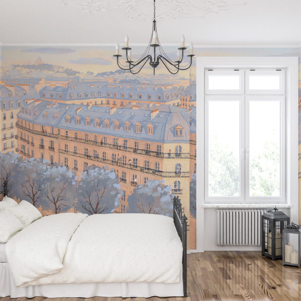 Romantik Şehir Paris Sokaklarının Büyüleyici Atmosferi Duvar Kağıdı
