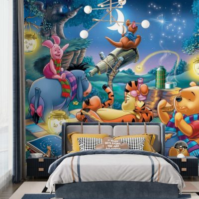 Sevimli Dostlar Winnie The Pooh ve Arkadaşlarının Keyifli Pikniği Duvar Kağıdı