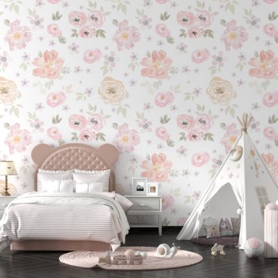 Klasik Gül Desenli Romantik Duvar Kağıdı