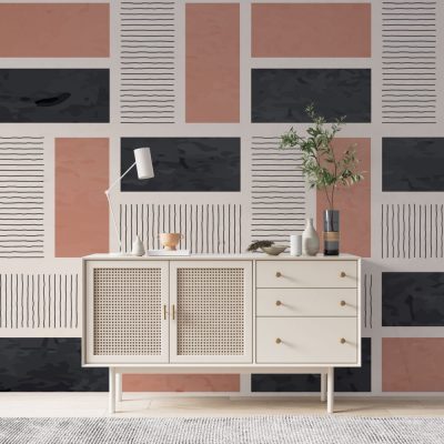 Soft Modern Geometrik Desenler Duvar Kağıdı