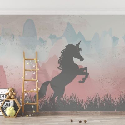 Şahlanan Unicorn'un Büyülü Dünyası Duvar Kağıdı