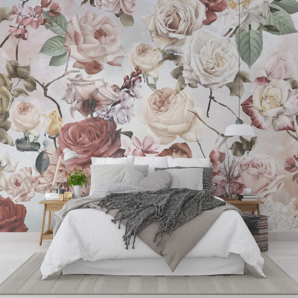 Soft Güllerle Romantik Bir Atmosfer Duvar Kağıdı
