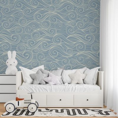 Çizgisel Dalga Desenleriyle Modern Bir Hareket Duvar Kağıdı