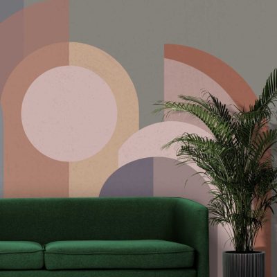 Geometrik Şekillerin Soft ve Modern Uyumu Duvar Kağıdı