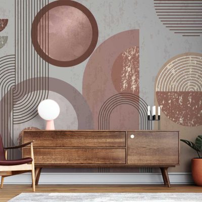 Soft Renklerin Huzuruyla Geometrik Stil Duvar Kağıdı