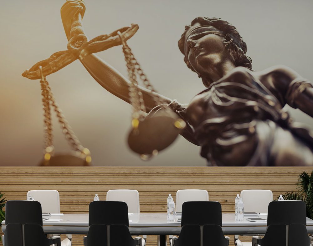 Adaletin Sembolü Heykel Figürü Duvar Kağıdı