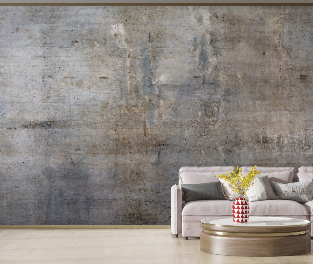 Endüstriyel Görünüm Ham Beton Dokusunun Modern Yansıması Duvar Kağıdı