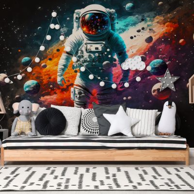 Sonsuz Uzayda Yüzen Yalnız Astronot Duvar Kağıdı